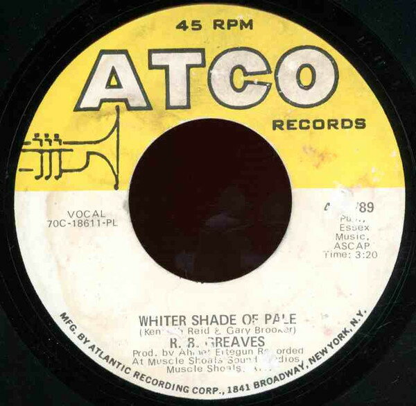 【中古】米7” R.B. Greaves Whiter Shade Of Pale 456789 ATCO Records /00080