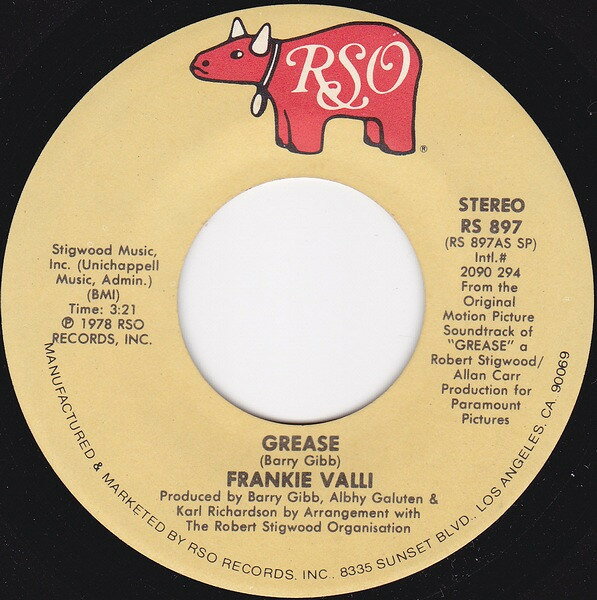 米7” Frankie Valli / Gary Brown (2) Grease RS897 RSO /00080