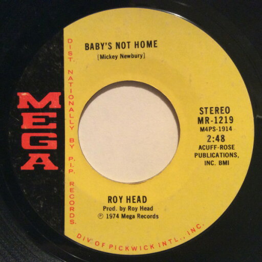 【中古】米7” Roy Head Babys Not Home MR1219 Mega /00080 【中古】米7” Roy Head Babys Not Home MR1219 Mega /00080