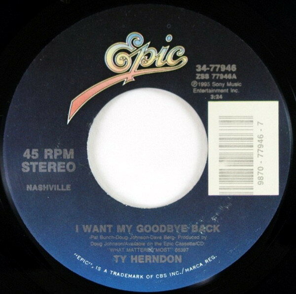 ・アーティスト Ty Herndon ・タイトル I Want My Goodbye Back ・レーベル・型番 Epic 3477946 ・フォーマット 7インチレコード ・コンディション(盤) 非常に良い(EX) ・コンディション(ジャケット) ・コンディション(帯) オビなし ・特記事項 【company sleeve】 サンプル画像です。実際の商品の画像ではありません 商品写真はバーコード/カタログ番号に対応したサンプル画像ですので、お送りする商品の画像ではありません。帯やライナーなどの付属品は、特記事項に記載されている場合のみ含まれます。プロモやカラーレコードなどの仕様についても、該当する場合のみ特記事項に記載しています。 【ご購入前に必ずご確認ください】 ・本店サイト(www.recordcity.jp)とは価格、送料が違います ・本店サイト、その他支店のオーダーとは同梱発送できません ・注文確定後に別の注文を頂いた場合、注文同士の同梱は致しかねます。 ・別倉庫から発送しているため、店頭受け渡しは対応しておりません ・一部商品は他の通販サイトでも販売しているため、ご注文のタイミングによっては商品のご用意ができない場合がございます。 ・土日祝日はお休みです 金曜・祝前日9時以降のご連絡またはご入金は、返答または発送が週明け・祝日明けに順次対応となります。 ・ご購入後のキャンセル不可 ご購入後のキャンセルはいかなる理由においてもお受けできません。ご了承の上、ご購入くださいませ。 ・日本郵便(ゆうパック/ゆうメール)によるお届けになります。 ・中古品であることをご理解ください 当ストアでは中古商品を主に販売しております。中古品であることをご理解の上ご購入ください。また、一部商品はRecordCityオンラインストアで試聴可能です。 ・返品について お客様のご都合による返品は一切承っておりません。 表記の内容と実際の商品に相違がある場合、また針飛び等で返品・返金をご希望される場合は、商品の到着後1週間以内にご連絡ください。商品の返送をこちらで確認後、キャンセル・返金を行います。 コンディションVG以下の商品は返品できません。プレイに影響のない表面のこすれ傷、プレス起因のノイズ盤は返品の対象外です。 【コンディション表記】 ・ほぼ新品(M-)(Like New) 完全な新品。未使用。当店ではほぼ使用しません ・非常に良い(EX)(Excellent) 中古盤として美品な状態。わずかな経年を感じるものの傷みを感じさせない、当店基準で最高の状態 ・良い(VG+)(Very Good Plus) 丁寧に扱われた中古品で、軽い使用感がみられる。 ・可(VG)(Acceptable) 使い込まれた中古品で、「良い」よりもさらに使用感がみられる。 ・悪い(VG-)(Bad) 状態が悪いアイテム。使用の保障はなく、再生不可、針飛び、目立つノイズがあるかもしれない。状態によるクレーム不可。返品不可。 ・非常に悪い(G)(Very Bad) 「悪い」よりさらに状態が悪いアイテム。使用の保障はなく、再生不可、針飛び、目立つノイズがあるかもしれない。状態によるクレーム不可。返品不可。 ・ジャンク(Fair)(Junk/Fair) 割れている、反っている、水ダメージがある、カビ、ジャケットが分離している、ひどい書き込み、ひどい擦れなど最低の状態。使用の保障はなく、再生不可、針飛び、目立つノイズがあるかもしれない。状態によるクレーム不可。返品不可。 ・ジャンク(Poor)(Junk/Poor) 割れている、反っている、水ダメージがある、カビ、ジャケットが分離している、ひどい書き込み、ひどい擦れなど最低の状態。使用の保障はなく、再生不可、針飛び、目立つノイズがあるかもしれない。状態によるクレーム不可。返品不可。