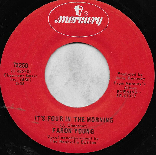 ・アーティスト Faron Young ・タイトル It's Four In The Morning ・レーベル・型番 Mercury 73250 ・フォーマット 7インチレコード ・コンディション(盤) 良い (VG+) ・コンディション...