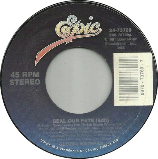 【中古】米7” Gloria Estefan Seal Our Fate 3473769 Epic /00080 【中古】米7” Gloria Estefan Seal Our Fate 3473769 Epic /00080