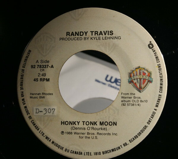 【中古】加7” Randy Travis Honky Tonk Moon 9278337 Warner Bros. Records /00080