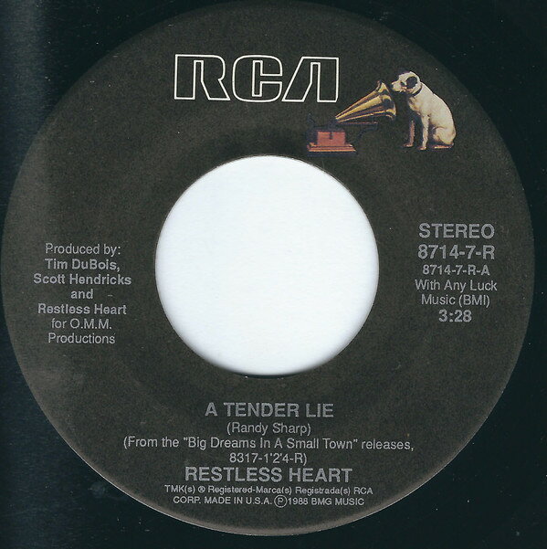 ����š���7�� Restless Heart A Tender Lie 87147R RCA /00080