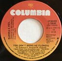 【中古】加7” Barbra Streisand & Neil Diamon You Dont Bring Me Flowers 310840 Columbia...