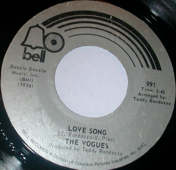 ����š���7�� Vogues Love Song 991 Bell Records /00080