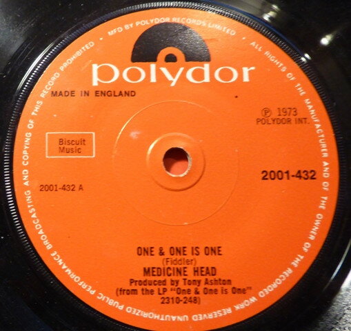 【中古】英7” Medicine Head (2) One & One Is One 2001432 Polydor /00080