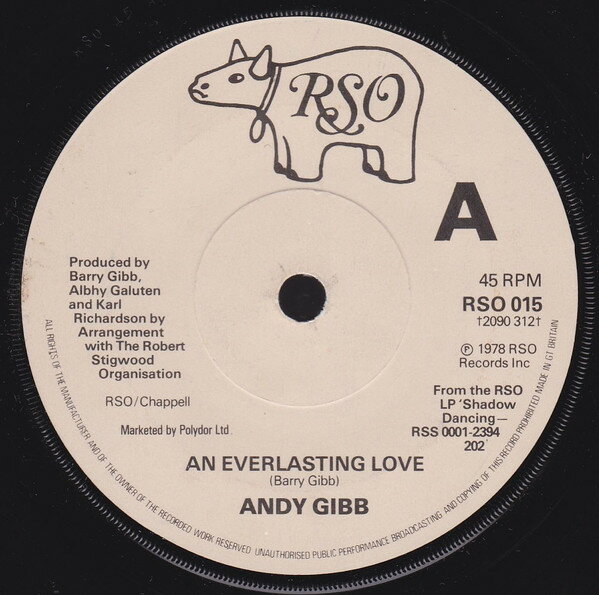 쥳ɥƥ ŷԾŹ㤨֡š۱7 Andy Gibb An Everlasting Love RSO015 RSO /00080פβǤʤ713ߤˤʤޤ