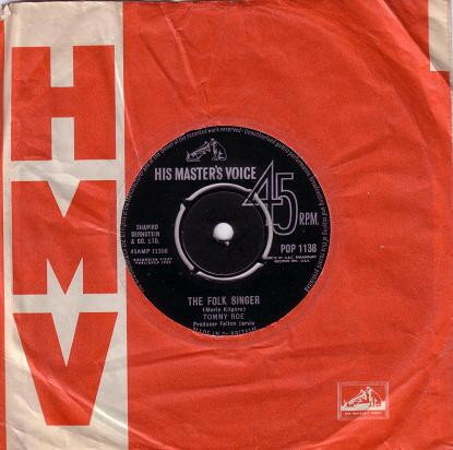 【中古】英7” Tommy Roe The Folk Singer POP1138 His Masters Voice /00080 【中古】英7” Tommy Roe The Folk Singer POP1138 His Masters Voice /00080