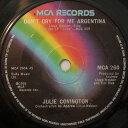 【中古】英7” Julie Covington Dont Cry For Me Argentina MCA260 MCA Records /00080