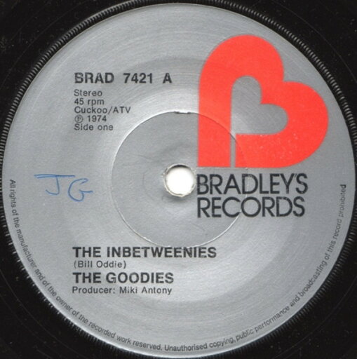 【中古】英7” Goodies The Inbetweenies BRAD7421 Bradleys Records /00080 【中古】英7” Goodies The Inbetweenies BRAD7421 Bradleys Records /00080