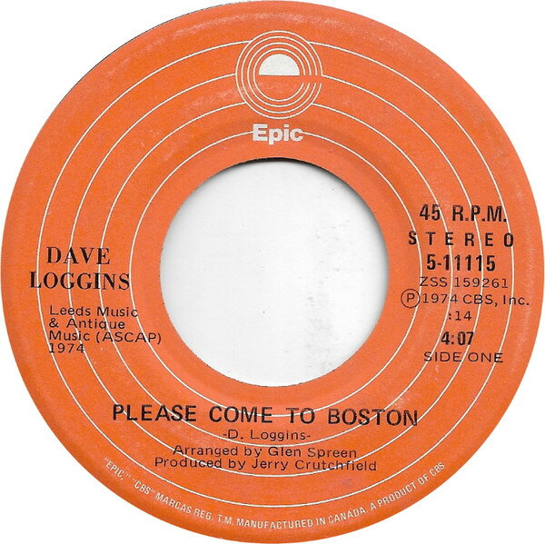 ・アーティスト Dave Loggins ・タイトル Please Come To Boston ・レーベル・型番 EPIC 511115 ・フォーマット 7インチレコード ・コンディション(盤) 良い (VG+) ・コンディション(ジャケット) プレインカバー（元ジャケット／カバー無し） ・コンディション(帯) オビなし ・特記事項 【カンパニースリーブ】【盤に浅い跡】 サンプル画像です。実際の商品の画像ではありません 商品写真はバーコード/カタログ番号に対応したサンプル画像ですので、お送りする商品の画像ではありません。帯やライナーなどの付属品は、特記事項に記載されている場合のみ含まれます。プロモやカラーレコードなどの仕様についても、該当する場合のみ特記事項に記載しています。 【ご購入前に必ずご確認ください】 ・本店サイト(www.recordcity.jp)とは価格、送料が違います ・本店サイト、その他支店のオーダーとは同梱発送できません ・注文確定後に別の注文を頂いた場合、注文同士の同梱は致しかねます。 ・別倉庫から発送しているため、店頭受け渡しは対応しておりません ・一部商品は他の通販サイトでも販売しているため、ご注文のタイミングによっては商品のご用意ができない場合がございます。 ・土日祝日はお休みです 金曜・祝前日9時以降のご連絡またはご入金は、返答または発送が週明け・祝日明けに順次対応となります。 ・ご購入後のキャンセル不可 ご購入後のキャンセルはいかなる理由においてもお受けできません。ご了承の上、ご購入くださいませ。 ・日本郵便(ゆうパック/ゆうメール)によるお届けになります。 ・中古品であることをご理解ください 当ストアでは中古商品を主に販売しております。中古品であることをご理解の上ご購入ください。また、一部商品はRecordCityオンラインストアで試聴可能です。 ・返品について お客様のご都合による返品は一切承っておりません。 表記の内容と実際の商品に相違がある場合、また針飛び等で返品・返金をご希望される場合は、商品の到着後1週間以内にご連絡ください。商品の返送をこちらで確認後、キャンセル・返金を行います。 コンディションVG以下の商品は返品できません。プレイに影響のない表面のこすれ傷、プレス起因のノイズ盤は返品の対象外です。 【コンディション表記】 ・ほぼ新品(M-)(Like New) 完全な新品。未使用。当店ではほぼ使用しません ・非常に良い(EX)(Excellent) 中古盤として美品な状態。わずかな経年を感じるものの傷みを感じさせない、当店基準で最高の状態 ・良い(VG+)(Very Good Plus) 丁寧に扱われた中古品で、軽い使用感がみられる。 ・可(VG)(Acceptable) 使い込まれた中古品で、「良い」よりもさらに使用感がみられる。 ・悪い(VG-)(Bad) 状態が悪いアイテム。使用の保障はなく、再生不可、針飛び、目立つノイズがあるかもしれない。状態によるクレーム不可。返品不可。 ・非常に悪い(G)(Very Bad) 「悪い」よりさらに状態が悪いアイテム。使用の保障はなく、再生不可、針飛び、目立つノイズがあるかもしれない。状態によるクレーム不可。返品不可。 ・ジャンク(Fair)(Junk/Fair) 割れている、反っている、水ダメージがある、カビ、ジャケットが分離している、ひどい書き込み、ひどい擦れなど最低の状態。使用の保障はなく、再生不可、針飛び、目立つノイズがあるかもしれない。状態によるクレーム不可。返品不可。 ・ジャンク(Poor)(Junk/Poor) 割れている、反っている、水ダメージがある、カビ、ジャケットが分離している、ひどい書き込み、ひどい擦れなど最低の状態。使用の保障はなく、再生不可、針飛び、目立つノイズがあるかもしれない。状態によるクレーム不可。返品不可。