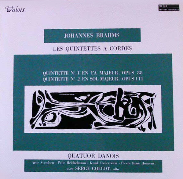 【中古】仏LP Johannes Brahms - Quatuor Dano Les Quintettes A Cordes MB814 Valois /00260
