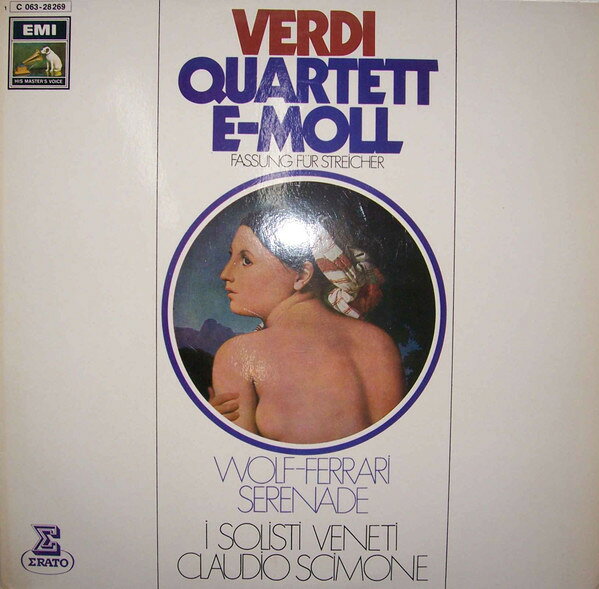 【中古】独LP Giuseppe Verdi / Ermanno Wolf- Quartett E-moll / Serenade 1C06328269 Erato /00260