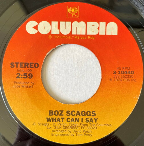 【中古】米7” Boz Scaggs What Can I Say / Were All Alone 310440 Columbia /00080 【中古】米7” Boz Scaggs What Can I Say / Were All Alone 310440 Columbia /00080