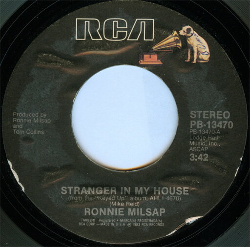 【中古】米7” Ronnie Milsap Stranger In My House / Is It Over PB13470 RCA /00080 【中古】米7” Ronnie Milsap Stranger In My House / Is It Over PB13470 RCA /00080