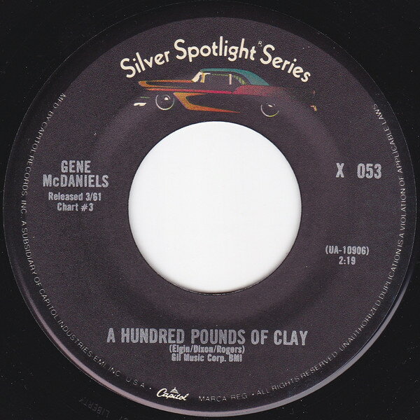 【中古】米7” Eugene McDaniels A Hundred Pounds Of Clay / Tower Of Strength X053 Capitol Records /00080
