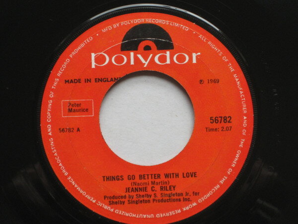 š7 Jeannie C. Riley Things Go Better With Love 56782 Polydor /000...