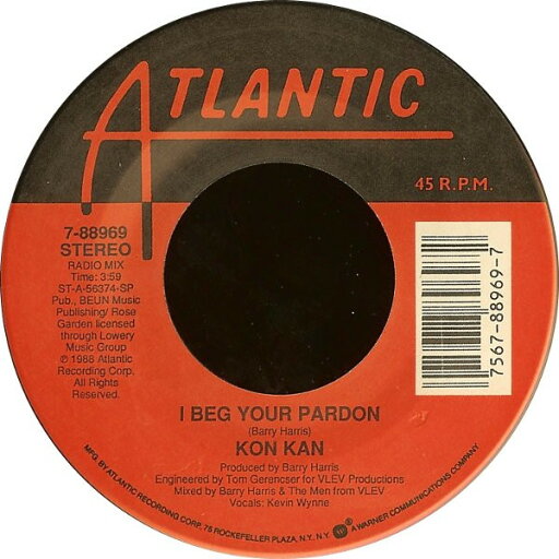 【中古】米7” Kon Kan I Beg Your Pardon 788969 Atlantic /00080 【中古】米7” Kon Kan I Beg Your Pardon 788969 Atlantic /00080