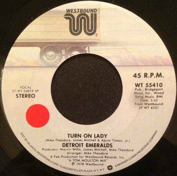 ・アーティスト Detroit Emeralds ・タイトル Turn On Lady ・レーベル・型番 Westbound Records WT55410 ・フォーマット 7インチレコード ・コンディション(盤) 良い (VG+) ・コンディション(ジャケット) プレインカバー（元ジャケット／カバー無し） ・コンディション(帯) オビなし ・特記事項 【Company Sleeve】 サンプル画像です。実際の商品の画像ではありません 商品写真はバーコード/カタログ番号に対応したサンプル画像ですので、お送りする商品の画像ではありません。帯やライナーなどの付属品は、特記事項に記載されている場合のみ含まれます。プロモやカラーレコードなどの仕様についても、該当する場合のみ特記事項に記載しています。 【ご購入前に必ずご確認ください】 ・本店サイト(www.recordcity.jp)とは価格、送料が違います ・本店サイト、その他支店のオーダーとは同梱発送できません ・注文確定後に別の注文を頂いた場合、注文同士の同梱は致しかねます。 ・別倉庫から発送しているため、店頭受け渡しは対応しておりません ・一部商品は他の通販サイトでも販売しているため、ご注文のタイミングによっては商品のご用意ができない場合がございます。 ・土日祝日はお休みです 金曜・祝前日9時以降のご連絡またはご入金は、返答または発送が週明け・祝日明けに順次対応となります。 ・ご購入後のキャンセル不可 ご購入後のキャンセルはいかなる理由においてもお受けできません。ご了承の上、ご購入くださいませ。 ・日本郵便(ゆうパック/ゆうメール)によるお届けになります。 ・中古品であることをご理解ください 当ストアでは中古商品を主に販売しております。中古品であることをご理解の上ご購入ください。また、一部商品はRecordCityオンラインストアで試聴可能です。 ・返品について お客様のご都合による返品は一切承っておりません。 表記の内容と実際の商品に相違がある場合、また針飛び等で返品・返金をご希望される場合は、商品の到着後1週間以内にご連絡ください。商品の返送をこちらで確認後、キャンセル・返金を行います。 コンディションVG以下の商品は返品できません。プレイに影響のない表面のこすれ傷、プレス起因のノイズ盤は返品の対象外です。 【コンディション表記】 ・ほぼ新品(M-)(Like New) 完全な新品。未使用。当店ではほぼ使用しません ・非常に良い(EX)(Excellent) 中古盤として美品な状態。わずかな経年を感じるものの傷みを感じさせない、当店基準で最高の状態 ・良い(VG+)(Very Good Plus) 丁寧に扱われた中古品で、軽い使用感がみられる。 ・可(VG)(Acceptable) 使い込まれた中古品で、「良い」よりもさらに使用感がみられる。 ・悪い(VG-)(Bad) 状態が悪いアイテム。使用の保障はなく、再生不可、針飛び、目立つノイズがあるかもしれない。状態によるクレーム不可。返品不可。 ・非常に悪い(G)(Very Bad) 「悪い」よりさらに状態が悪いアイテム。使用の保障はなく、再生不可、針飛び、目立つノイズがあるかもしれない。状態によるクレーム不可。返品不可。 ・ジャンク(Fair)(Junk/Fair) 割れている、反っている、水ダメージがある、カビ、ジャケットが分離している、ひどい書き込み、ひどい擦れなど最低の状態。使用の保障はなく、再生不可、針飛び、目立つノイズがあるかもしれない。状態によるクレーム不可。返品不可。 ・ジャンク(Poor)(Junk/Poor) 割れている、反っている、水ダメージがある、カビ、ジャケットが分離している、ひどい書き込み、ひどい擦れなど最低の状態。使用の保障はなく、再生不可、針飛び、目立つノイズがあるかもしれない。状態によるクレーム不可。返品不可。