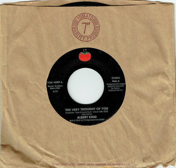 【中古】米7” Albert King The Very Thought Of You TOM10009 Tomato /00080