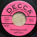 【中古】米7” Lenny Welch The Blessing Of Love / The Last Star Of Evening 930829 Decca...