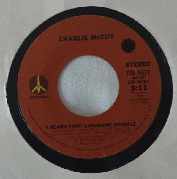 【中古】米7” Charlie McCoy (I Heard That) Lonesome Whistle ZS88672 Monument /00080
