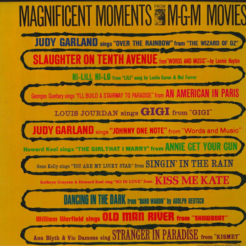 ・アーティスト Various ・タイトル Magnificent Moments From MGM Movies ・レーベル MGM E4017 ・フォーマット LPレコード ・コンディション(盤) 良い (VG+) ・コンディション(ジャケット) 非常に良い(EX) ・コンディション(帯) オビなし ・特記事項 【カバーにカットアウトホール】 サンプル画像です。実際の商品の画像ではありません 商品写真はバーコード/カタログ番号に対応したサンプル画像ですので、お送りする商品の画像ではありません。帯やライナーなどの付属品は、特記事項に記載されている場合のみ含まれます。プロモやカラーレコードなどの仕様についても、該当する場合のみ特記事項に記載しています。 【ご購入前に必ずご確認ください】 ・本店サイト(www.recordcity.jp)とは価格、送料が違います ・本店サイト、その他支店のオーダーとは同梱発送できません ・別倉庫から発送しているため、店頭受け渡しは対応しておりません ・一部商品は他の通販サイトでも販売しているため、ご注文のタイミングによっては商品のご用意ができない場合がございます。 ・土日祝日はお休みです 金曜・祝前日9時以降のご連絡またはご入金は、返答または発送が週明け・祝日明けに順次対応となります。 ・ご購入後のキャンセル不可 ご購入後のキャンセルはいかなる理由においてもお受けできません。ご了承の上、ご購入くださいませ。 ・日本郵便(ゆうパック/ゆうメール)によるお届けになります。 ・中古品であることをご理解ください 当ストアではお客様よりお譲りいただいた中古商品を主に販売しております。中古品であることをご理解の上ご購入ください。また、一部商品はRecordCityオンラインストアで試聴可能です。 ・返品について お客様のご都合による返品は一切承っておりません。 表記の内容と実際の商品に相違がある場合、また針飛び等で返品・返金をご希望される場合は、商品の到着後1週間以内にご連絡ください。商品の返送をこちらで確認後、キャンセル・返金を行います。 コンディションVG以下の商品は返品できません。プレイに影響のない表面のこすれ傷、プレス起因のノイズ盤は返品の対象外です。 【コンディション表記】 ・ほぼ新品(M-)(Like New) 完全な新品。未使用。当店ではほぼ使用しません ・非常に良い(EX)(Excellent) 中古盤として美品な状態。わずかな経年を感じるものの傷みを感じさせない、当店基準で最高の状態 ・良い(VG+)(Very Good Plus) 丁寧に扱われた中古品で、軽い使用感がみられる。 ・可(VG)(Acceptable) 使い込まれた中古品で、「良い」よりもさらに使用感がみられる。 ・悪い(VG-)(Bad) 状態が悪いアイテム。使用の保障はなく、再生不可、針飛び、目立つノイズがあるかもしれない。状態によるクレーム不可。返品不可。 ・非常に悪い(G)(Very Bad) 「悪い」よりさらに状態が悪いアイテム。使用の保障はなく、再生不可、針飛び、目立つノイズがあるかもしれない。状態によるクレーム不可。返品不可。 ・ジャンク(Fair)(Junk/Fair) 割れている、反っている、水ダメージがある、カビ、ジャケットが分離している、ひどい書き込み、ひどい擦れなど最低の状態。使用の保障はなく、再生不可、針飛び、目立つノイズがあるかもしれない。状態によるクレーム不可。返品不可。 ・ジャンク(Poor)(Junk/Poor) 割れている、反っている、水ダメージがある、カビ、ジャケットが分離している、ひどい書き込み、ひどい擦れなど最低の状態。使用の保障はなく、再生不可、針飛び、目立つノイズがあるかもしれない。状態によるクレーム不可。返品不可。