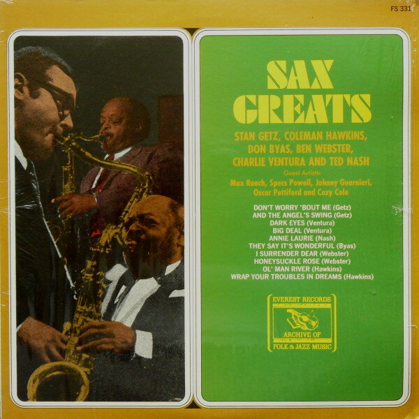 šLP Various Sax Greats FS331 Everest Records Arch /00260