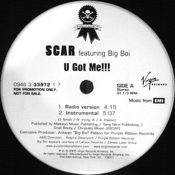 【中古】米12” Scar U Got Me!!! 094633397217 Virgin /00250