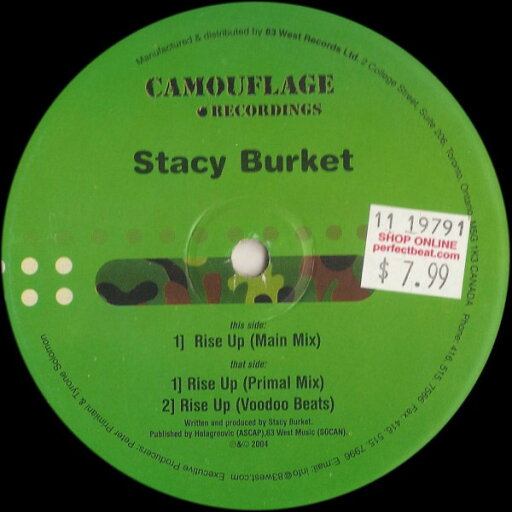 【中古】加12” Stacy Burket Rise Up CM037 Camouflage Recording /00250 【中古】加12” Stacy Burket Rise Up CM037 Camouflage Recording /00250