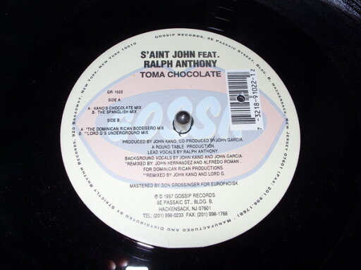 【中古】米12” Saint John Toma Chocolate GR1022 Gossip Records /00250 【中古】米12” Saint John Toma Chocolate GR1022 Gossip Records /00250