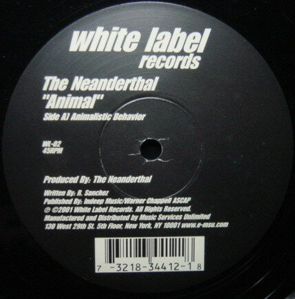 【中古】米12” Neanderthal Animal WL02 White Label Records /00250