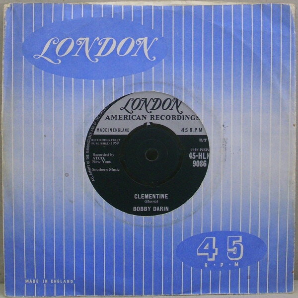 【中古】英7” Bobby Darin Clementine 45HLK9086 London Records, Lond /00080