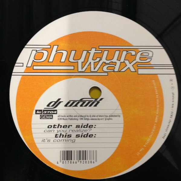 【中古】独12” DJ Ufuk Can You Realize? / Its Coming WAX0386 Phuture Wax /00250