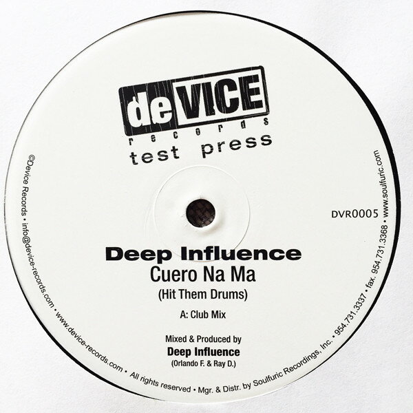 【中古】米12” Deep Influence Cuero Na Ma (Hit Them Drums) DVR0005 deVice Records /00250