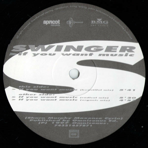 【中古】米12” Swinger If You Want Music 74321457871 Apricot Records /00250