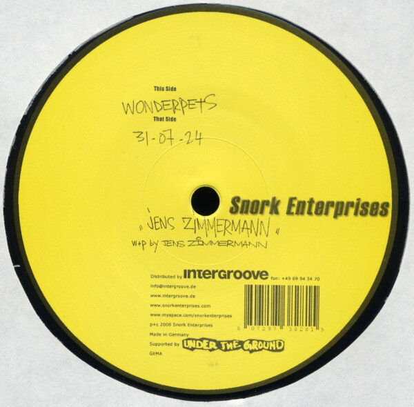 ・アーティスト Jens Zimmermann ・タイトル 31-07-24 / Wonderpets ・レーベル・型番 Snork Enterprises 08 ・フォーマット 12インチレコード ・コンディション(盤) 良い (VG+) ・コンディション(ジャケット) プレインカバー（元ジャケット／カバー無し） ・コンディション(帯) オビなし ・特記事項 サンプル画像です。実際の商品の画像ではありません 商品写真はバーコード/カタログ番号に対応したサンプル画像ですので、お送りする商品の画像ではありません。帯やライナーなどの付属品は、特記事項に記載されている場合のみ含まれます。プロモやカラーレコードなどの仕様についても、該当する場合のみ特記事項に記載しています。 【ご購入前に必ずご確認ください】 ・本店サイト(www.recordcity.jp)とは価格、送料が違います ・本店サイト、その他支店のオーダーとは同梱発送できません ・注文確定後に別の注文を頂いた場合、注文同士の同梱は致しかねます。 ・別倉庫から発送しているため、店頭受け渡しは対応しておりません ・一部商品は他の通販サイトでも販売しているため、ご注文のタイミングによっては商品のご用意ができない場合がございます。 ・土日祝日はお休みです 金曜・祝前日9時以降のご連絡またはご入金は、返答または発送が週明け・祝日明けに順次対応となります。 ・ご購入後のキャンセル不可 ご購入後のキャンセルはいかなる理由においてもお受けできません。ご了承の上、ご購入くださいませ。 ・日本郵便(ゆうパック/ゆうメール)によるお届けになります。 ・中古品であることをご理解ください 当ストアでは中古商品を主に販売しております。中古品であることをご理解の上ご購入ください。また、一部商品はRecordCityオンラインストアで試聴可能です。 ・返品について お客様のご都合による返品は一切承っておりません。 表記の内容と実際の商品に相違がある場合、また針飛び等で返品・返金をご希望される場合は、商品の到着後1週間以内にご連絡ください。商品の返送をこちらで確認後、キャンセル・返金を行います。 コンディションVG以下の商品は返品できません。プレイに影響のない表面のこすれ傷、プレス起因のノイズ盤は返品の対象外です。 【コンディション表記】 ・ほぼ新品(M-)(Like New) 完全な新品。未使用。当店ではほぼ使用しません ・非常に良い(EX)(Excellent) 中古盤として美品な状態。わずかな経年を感じるものの傷みを感じさせない、当店基準で最高の状態 ・良い(VG+)(Very Good Plus) 丁寧に扱われた中古品で、軽い使用感がみられる。 ・可(VG)(Acceptable) 使い込まれた中古品で、「良い」よりもさらに使用感がみられる。 ・悪い(VG-)(Bad) 状態が悪いアイテム。使用の保障はなく、再生不可、針飛び、目立つノイズがあるかもしれない。状態によるクレーム不可。返品不可。 ・非常に悪い(G)(Very Bad) 「悪い」よりさらに状態が悪いアイテム。使用の保障はなく、再生不可、針飛び、目立つノイズがあるかもしれない。状態によるクレーム不可。返品不可。 ・ジャンク(Fair)(Junk/Fair) 割れている、反っている、水ダメージがある、カビ、ジャケットが分離している、ひどい書き込み、ひどい擦れなど最低の状態。使用の保障はなく、再生不可、針飛び、目立つノイズがあるかもしれない。状態によるクレーム不可。返品不可。 ・ジャンク(Poor)(Junk/Poor) 割れている、反っている、水ダメージがある、カビ、ジャケットが分離している、ひどい書き込み、ひどい擦れなど最低の状態。使用の保障はなく、再生不可、針飛び、目立つノイズがあるかもしれない。状態によるクレーム不可。返品不可。