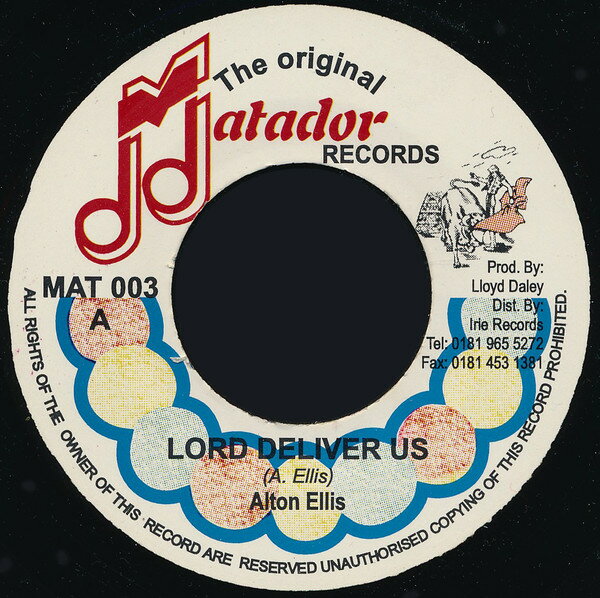 ・アーティスト Alton Ellis ・タイトル Lord Deliver Us / Originator ・レーベル・型番 Matador Records MAT003 ・フォーマット 7インチレコード ・コンディション(盤) 非常に良い(EX) ・コンディション(ジャケット) プレインカバー（元ジャケット／カバー無し） ・コンディション(帯) オビなし ・特記事項 サンプル画像です。実際の商品の画像ではありません 商品写真はバーコード/カタログ番号に対応したサンプル画像ですので、お送りする商品の画像ではありません。帯やライナーなどの付属品は、特記事項に記載されている場合のみ含まれます。プロモやカラーレコードなどの仕様についても、該当する場合のみ特記事項に記載しています。 【ご購入前に必ずご確認ください】 ・本店サイト(www.recordcity.jp)とは価格、送料が違います ・本店サイト、その他支店のオーダーとは同梱発送できません ・注文確定後に別の注文を頂いた場合、注文同士の同梱は致しかねます。 ・別倉庫から発送しているため、店頭受け渡しは対応しておりません ・一部商品は他の通販サイトでも販売しているため、ご注文のタイミングによっては商品のご用意ができない場合がございます。 ・土日祝日はお休みです 金曜・祝前日9時以降のご連絡またはご入金は、返答または発送が週明け・祝日明けに順次対応となります。 ・ご購入後のキャンセル不可 ご購入後のキャンセルはいかなる理由においてもお受けできません。ご了承の上、ご購入くださいませ。 ・日本郵便(ゆうパック/ゆうメール)によるお届けになります。 ・中古品であることをご理解ください 当ストアでは中古商品を主に販売しております。中古品であることをご理解の上ご購入ください。また、一部商品はRecordCityオンラインストアで試聴可能です。 ・返品について お客様のご都合による返品は一切承っておりません。 表記の内容と実際の商品に相違がある場合、また針飛び等で返品・返金をご希望される場合は、商品の到着後1週間以内にご連絡ください。商品の返送をこちらで確認後、キャンセル・返金を行います。 コンディションVG以下の商品は返品できません。プレイに影響のない表面のこすれ傷、プレス起因のノイズ盤は返品の対象外です。 【コンディション表記】 ・ほぼ新品(M-)(Like New) 完全な新品。未使用。当店ではほぼ使用しません ・非常に良い(EX)(Excellent) 中古盤として美品な状態。わずかな経年を感じるものの傷みを感じさせない、当店基準で最高の状態 ・良い(VG+)(Very Good Plus) 丁寧に扱われた中古品で、軽い使用感がみられる。 ・可(VG)(Acceptable) 使い込まれた中古品で、「良い」よりもさらに使用感がみられる。 ・悪い(VG-)(Bad) 状態が悪いアイテム。使用の保障はなく、再生不可、針飛び、目立つノイズがあるかもしれない。状態によるクレーム不可。返品不可。 ・非常に悪い(G)(Very Bad) 「悪い」よりさらに状態が悪いアイテム。使用の保障はなく、再生不可、針飛び、目立つノイズがあるかもしれない。状態によるクレーム不可。返品不可。 ・ジャンク(Fair)(Junk/Fair) 割れている、反っている、水ダメージがある、カビ、ジャケットが分離している、ひどい書き込み、ひどい擦れなど最低の状態。使用の保障はなく、再生不可、針飛び、目立つノイズがあるかもしれない。状態によるクレーム不可。返品不可。 ・ジャンク(Poor)(Junk/Poor) 割れている、反っている、水ダメージがある、カビ、ジャケットが分離している、ひどい書き込み、ひどい擦れなど最低の状態。使用の保障はなく、再生不可、針飛び、目立つノイズがあるかもしれない。状態によるクレーム不可。返品不可。