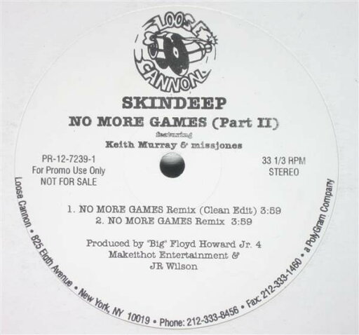 【中古】米12” Skin Deep No More Games (Remix) / Everybody PR1272391 Loose Cannon /00250 【中古】米12” Skin Deep No More Games (Remix) / Everybody PR1272391 Loose Cannon /00250