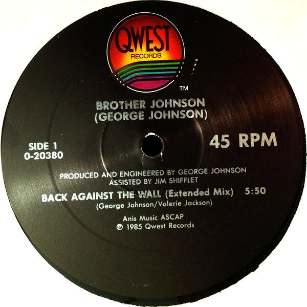 【中古】米12” George Johnson Back Against The Wall 020380 Qwest Records /00250