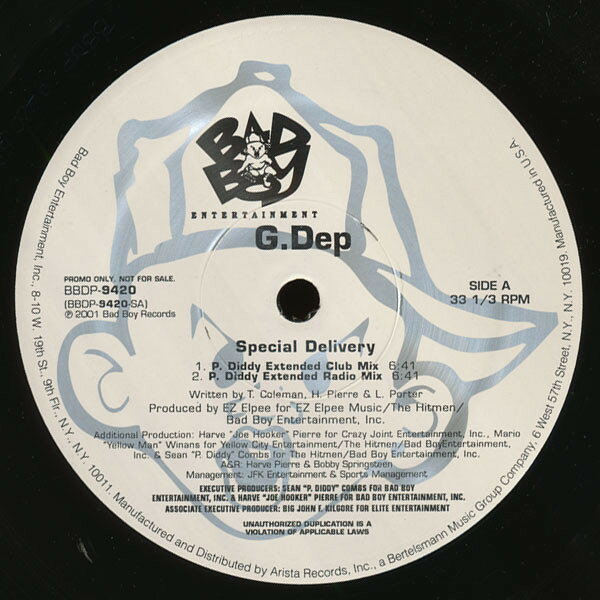 【中古】米12” G-Dep / P. Diddy &amp; The Bad Boy Special Delivery / Bad Boy For Life (Remix) BBDP9420 Bad Boy Entertainmen /00250