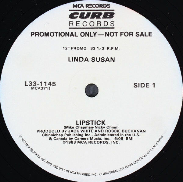 【中古】米12” Linda Susan Bauer Lipstick L331145PROMO MCA Records, Curb Re プロモ /00250