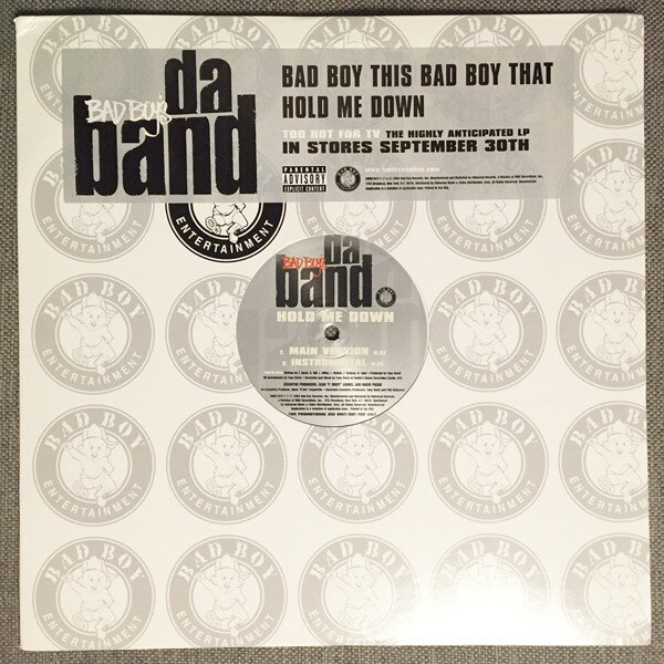 【中古】米12” Da Band Bad Boy This Bad Boy That / Hold Me Down UNIR210771PROMO Bad Boy Entertainmen プロモ /00250