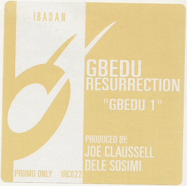 【中古】米12” Gbedu Resurrection Gbedu 1 IRC022PROMO Ibadan プロモ /00250