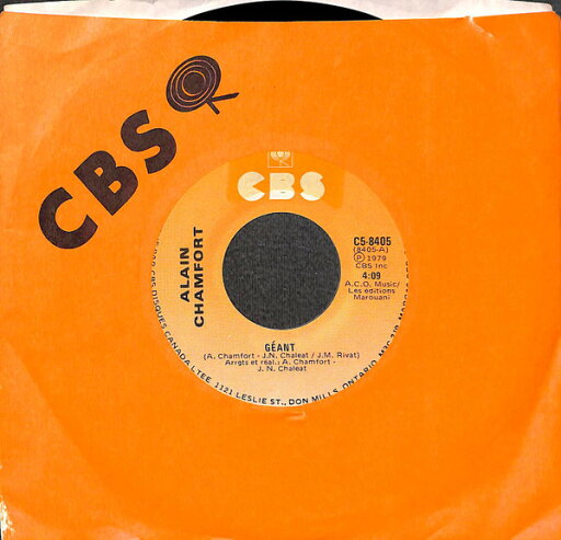 【中古】加7” Alain Chamfort Geant C58405 CBS /00080 【中古】加7” Alain Chamfort Geant C58405 CBS /00080