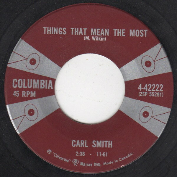 ・アーティスト Carl Smith ・タイトル Things That Mean The Most ・レーベル・型番 Columbia 442222 ・フォーマット 7インチレコード ・コンディション(盤) 良い (VG+) ・コンディション(ジャケット) プレインカバー（元ジャケット／カバー無し） ・コンディション(帯) オビなし ・特記事項 サンプル画像です。実際の商品の画像ではありません 商品写真はバーコード/カタログ番号に対応したサンプル画像ですので、お送りする商品の画像ではありません。帯やライナーなどの付属品は、特記事項に記載されている場合のみ含まれます。プロモやカラーレコードなどの仕様についても、該当する場合のみ特記事項に記載しています。 【ご購入前に必ずご確認ください】 ・本店サイト(www.recordcity.jp)とは価格、送料が違います ・本店サイト、その他支店のオーダーとは同梱発送できません ・注文確定後に別の注文を頂いた場合、注文同士の同梱は致しかねます。 ・別倉庫から発送しているため、店頭受け渡しは対応しておりません ・一部商品は他の通販サイトでも販売しているため、ご注文のタイミングによっては商品のご用意ができない場合がございます。 ・土日祝日はお休みです 金曜・祝前日9時以降のご連絡またはご入金は、返答または発送が週明け・祝日明けに順次対応となります。 ・ご購入後のキャンセル不可 ご購入後のキャンセルはいかなる理由においてもお受けできません。ご了承の上、ご購入くださいませ。 ・日本郵便(ゆうパック/ゆうメール)によるお届けになります。 ・中古品であることをご理解ください 当ストアでは中古商品を主に販売しております。中古品であることをご理解の上ご購入ください。また、一部商品はRecordCityオンラインストアで試聴可能です。 ・返品について お客様のご都合による返品は一切承っておりません。 表記の内容と実際の商品に相違がある場合、また針飛び等で返品・返金をご希望される場合は、商品の到着後1週間以内にご連絡ください。商品の返送をこちらで確認後、キャンセル・返金を行います。 コンディションVG以下の商品は返品できません。プレイに影響のない表面のこすれ傷、プレス起因のノイズ盤は返品の対象外です。 【コンディション表記】 ・ほぼ新品(M-)(Like New) 完全な新品。未使用。当店ではほぼ使用しません ・非常に良い(EX)(Excellent) 中古盤として美品な状態。わずかな経年を感じるものの傷みを感じさせない、当店基準で最高の状態 ・良い(VG+)(Very Good Plus) 丁寧に扱われた中古品で、軽い使用感がみられる。 ・可(VG)(Acceptable) 使い込まれた中古品で、「良い」よりもさらに使用感がみられる。 ・悪い(VG-)(Bad) 状態が悪いアイテム。使用の保障はなく、再生不可、針飛び、目立つノイズがあるかもしれない。状態によるクレーム不可。返品不可。 ・非常に悪い(G)(Very Bad) 「悪い」よりさらに状態が悪いアイテム。使用の保障はなく、再生不可、針飛び、目立つノイズがあるかもしれない。状態によるクレーム不可。返品不可。 ・ジャンク(Fair)(Junk/Fair) 割れている、反っている、水ダメージがある、カビ、ジャケットが分離している、ひどい書き込み、ひどい擦れなど最低の状態。使用の保障はなく、再生不可、針飛び、目立つノイズがあるかもしれない。状態によるクレーム不可。返品不可。 ・ジャンク(Poor)(Junk/Poor) 割れている、反っている、水ダメージがある、カビ、ジャケットが分離している、ひどい書き込み、ひどい擦れなど最低の状態。使用の保障はなく、再生不可、針飛び、目立つノイズがあるかもしれない。状態によるクレーム不可。返品不可。