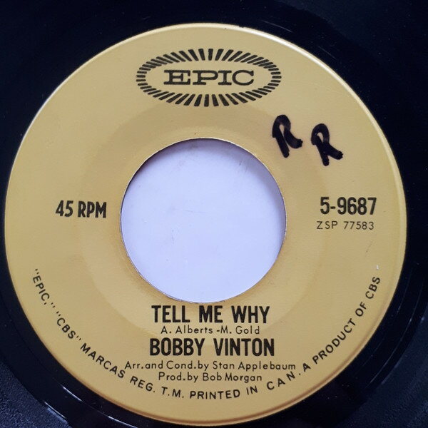 【中古】加7” Bobby Vinton Tell Me Why / Remembering 59687 Epic /00080
