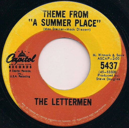 【中古】加7” Lettermen Theme From ”A Summer Place” / Sealed With A Kiss 5437 Capitol Records /00080 【中古】加7” Lettermen Theme From ”A Summer Place” / Sealed With A Kiss 5437 Capitol Records /00080