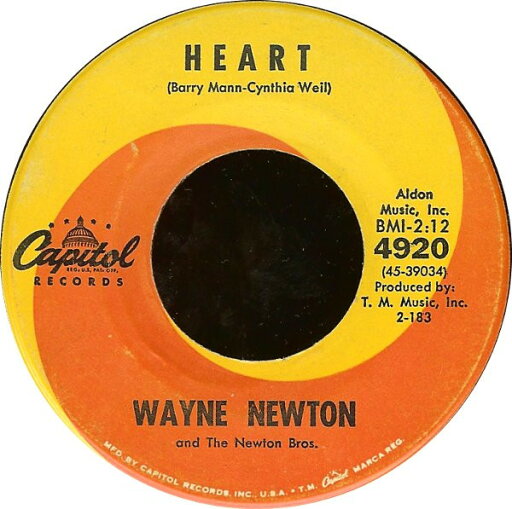 【中古】加7” Wayne Newton & The Newton Brot Heart 4920 Capitol Records /00080 【中古】加7” Wayne Newton & The Newton Brot Heart 4920 Capitol Records /00080